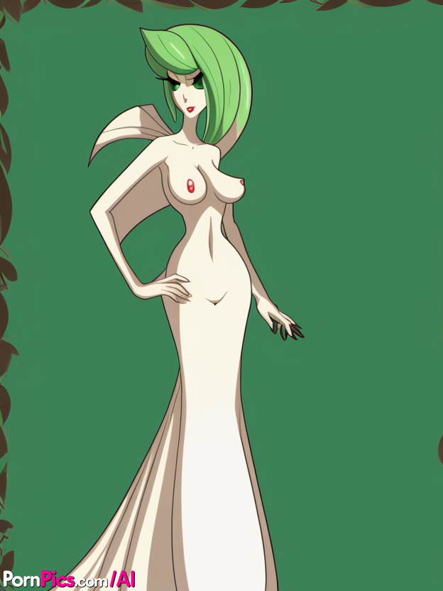 Ai Generated Alien Like Anime Gardevoir Shows Off Her Wasp Waisted