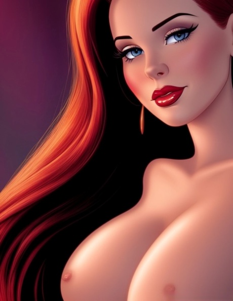 Wasp Waisted Hentai Babe Jessica Rabbit Shows Off Her Lovely Tits