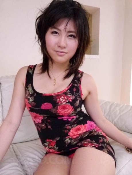 Japanese girl Kyouka Mizusawa is stripped naked before sex with her man friend