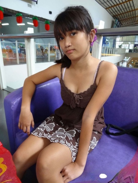 Klein Aziatisch meisje Menchie kleedt zich uit voor POV seksuele relatie