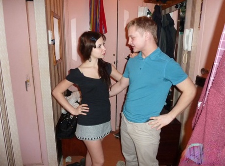 Petite teen seduces and fucks a boy she met on Internet dating site