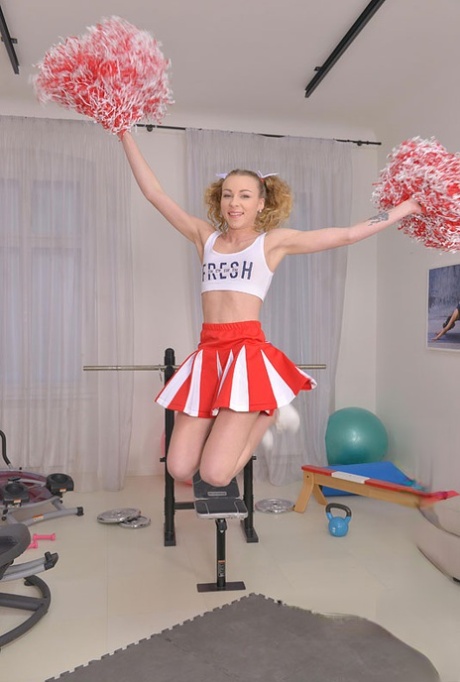 Young cheerleader Angel Emily gets fucked in the ass during BBG sex