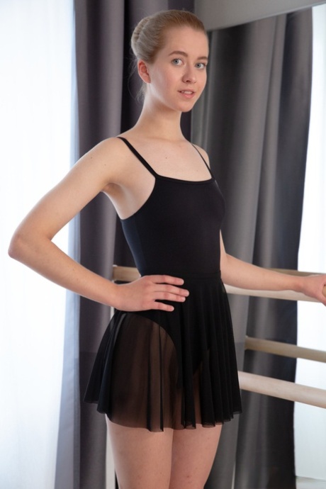 Young dancer Clockwork Victoria gets banged in the studio in her dance attire