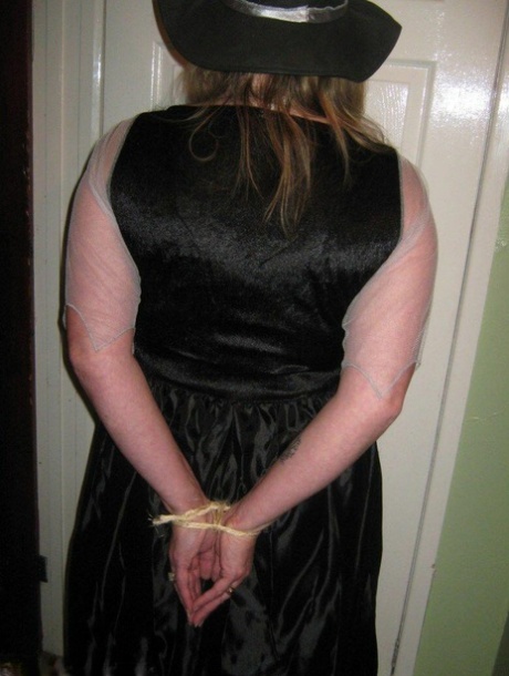 Compilation of mature ladies being restrained with rope at Halloween