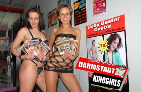 Amateur women Lea Blow & Ela Engel visit an X-rated cinema