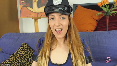 Horny policewoman Nn Girls masturbates with a vibrator during a solo show