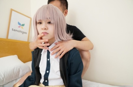 Adorable Japanese teen Saeko Ishiki sports a creampie after fucking