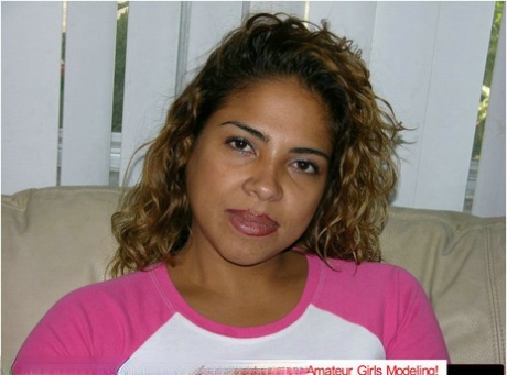 Hispanic amateur models in the nude after delivering a POV blowjob
