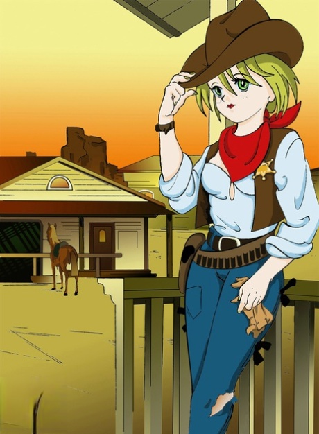 Hentai shemale cowgirl fanger en tyv og knuller ham i ræva i fengsel