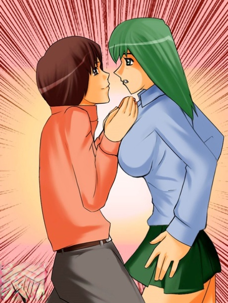Anime shemale lege som har en trekant med en gutt og hans ladyboy GF