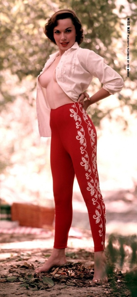 Dawn Richard, la brune rétro de Playboy, montre son corps sexy à différents endroits.
