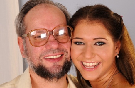 Hungarian teen with tiny tits Linda Ray gets rammed by a freaky grandpa