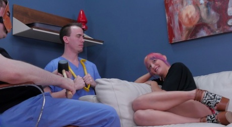Pink haired Tangled Tanzi gets her mouth & asshole stretched out and dicked