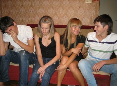 18 year old couples swap girlfriends as they experiment with sexual positions