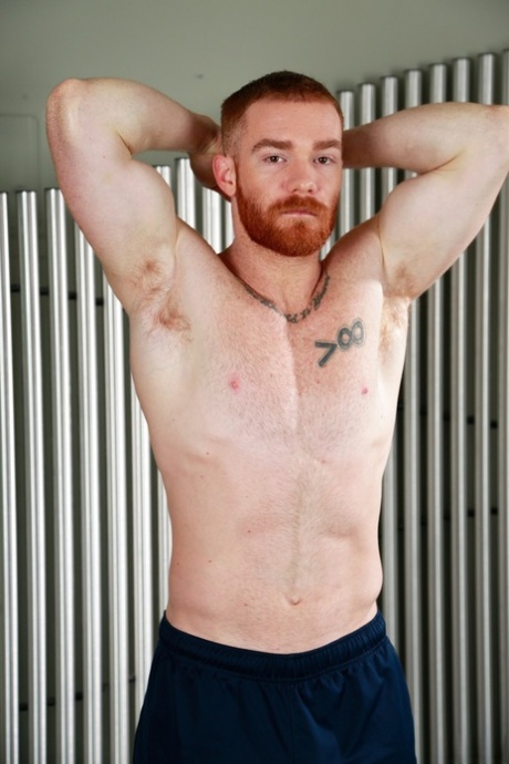 Inked gay lad Markie More gets his anus destroyed by ginger James Jamesson