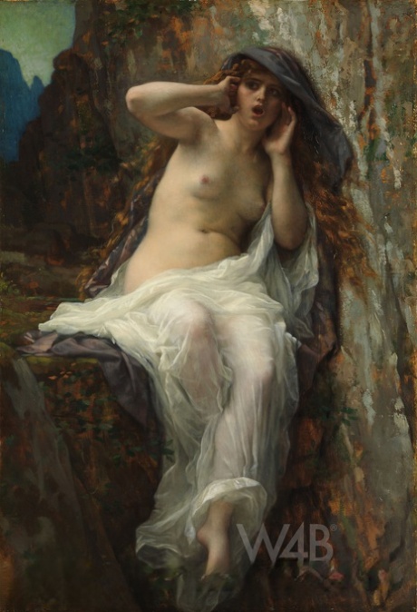 Glamorous ladies show off their natural boobs & pubic hair in famous paintings