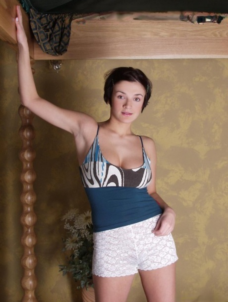 Busty MILF Emilija Dangalova flaunts her juicy tits & spreads her sweet pussy
