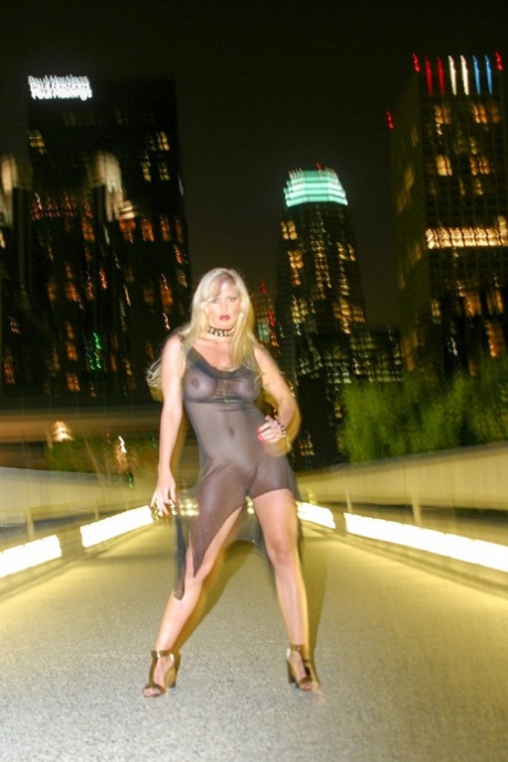 Prsatá MILF Brittany Andrews si hraje s vyholenou kundičkou s dildem na veřejnosti