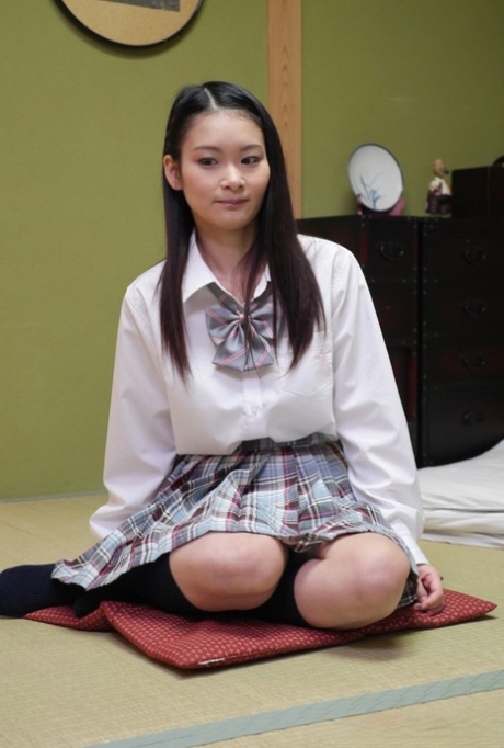 Naughty Japanese schoolgirl Ako Nishino has wild sex with her old teacher