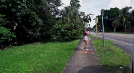 A beldade americana Mae Milano é fodida numa carrinha por um tipo que acabou de conhecer