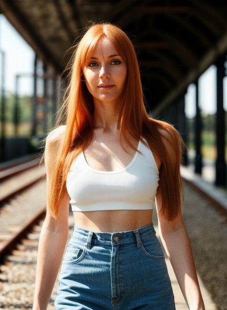 Liza Hunswot se déshabille et pose nue à la gare.