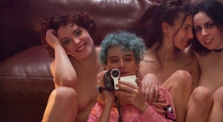 Rock star Maria Riot and her all-girl crew indulge in some hot lesbian action