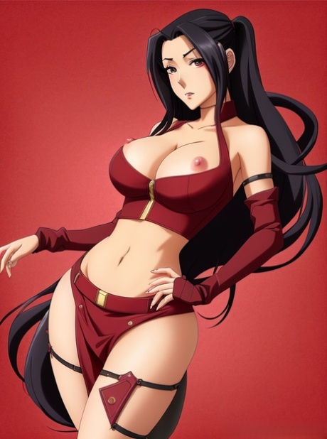 Breathtaking Hentai bombshell Asami Sato displaying her big tits and pussy