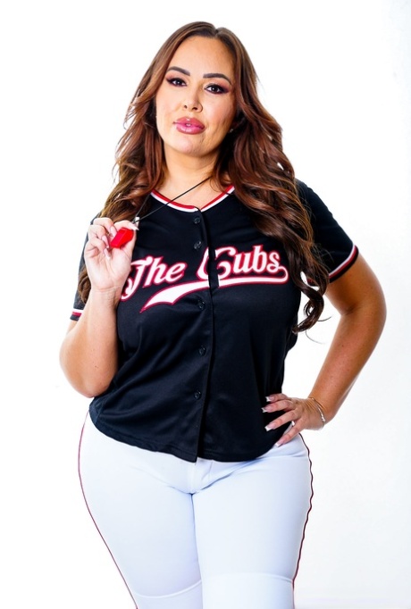 Curvy baseball player Callie Brooks has wild hardcore sex with a skinny guy