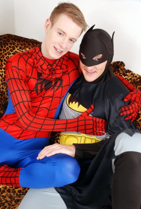 Kinky gay Milan Sharp gets his ass stuffed by a horny spiderman