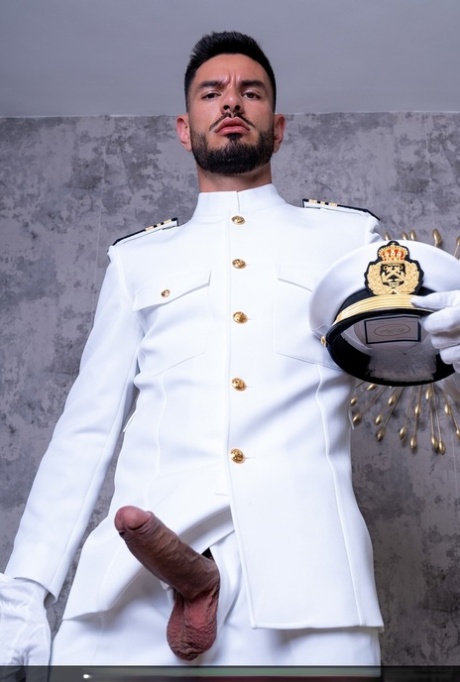 Gay naval officer Nico Zetta analizes a hot bottom after rimming him