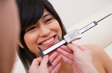 Asians Rion, Ema Kato, Satomi Inoue & Mai Seto get their body parts measured