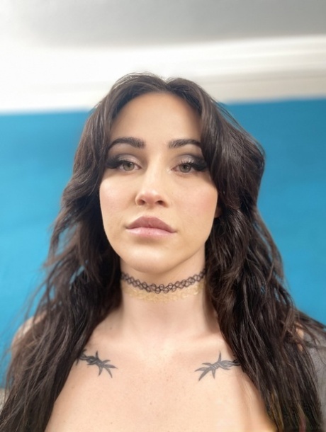 Tattooed model Demi Morgan exposes her sweet boobs and warm love holes