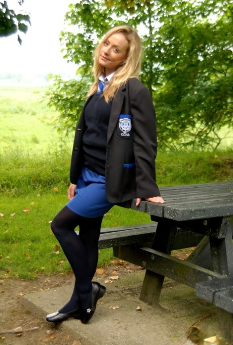 College Uniform featuring Alana Chase Porn Photos